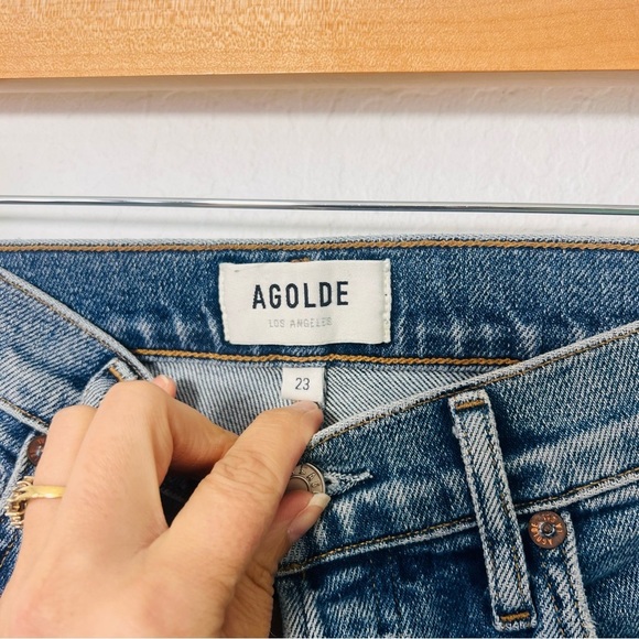 AGOLDE Nico Button Fly High Rise Slim 23 - Picture 5 of 9